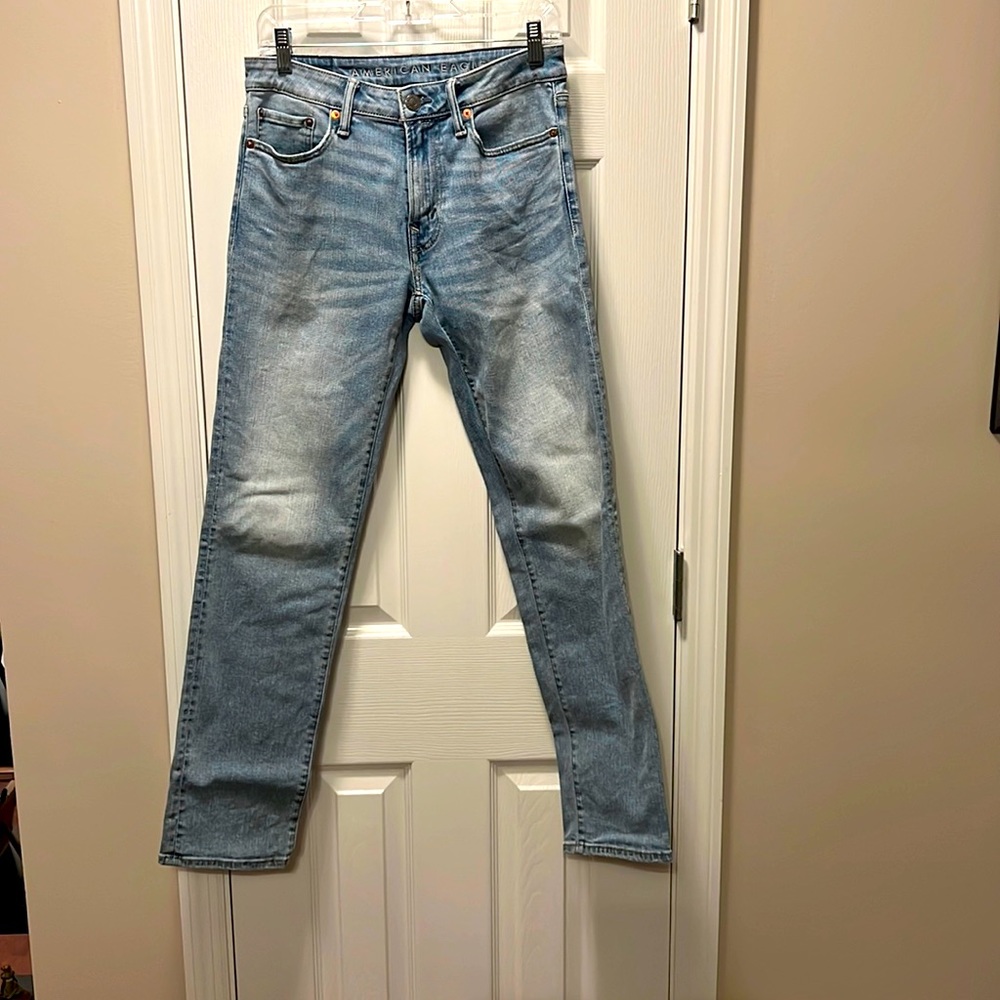American Eagle light wash denim Airflex+ jeans